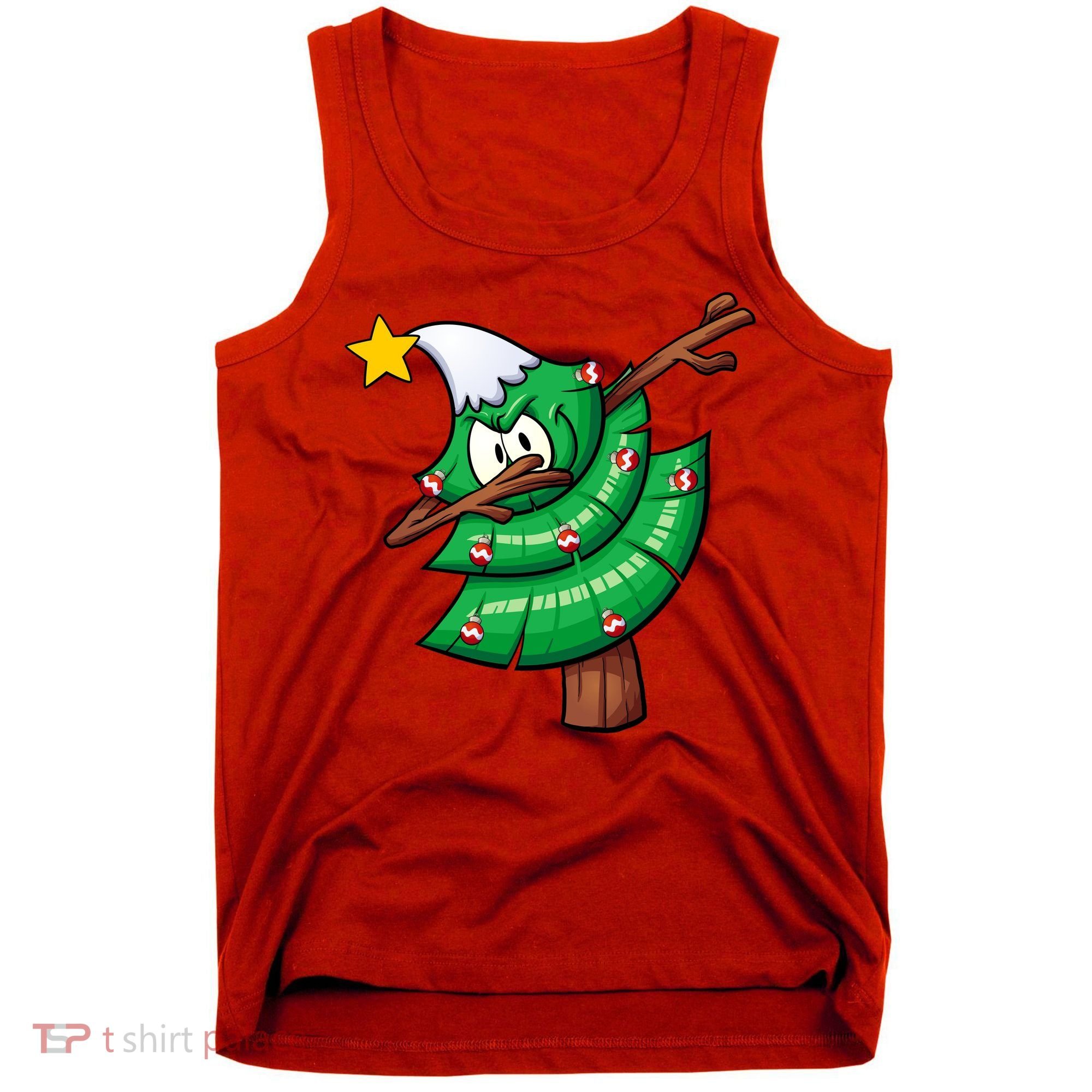 Dabbing Christmas Tree Tank Top
