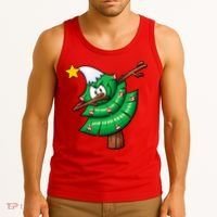 Dabbing Christmas Tree Tank Top thumb 3