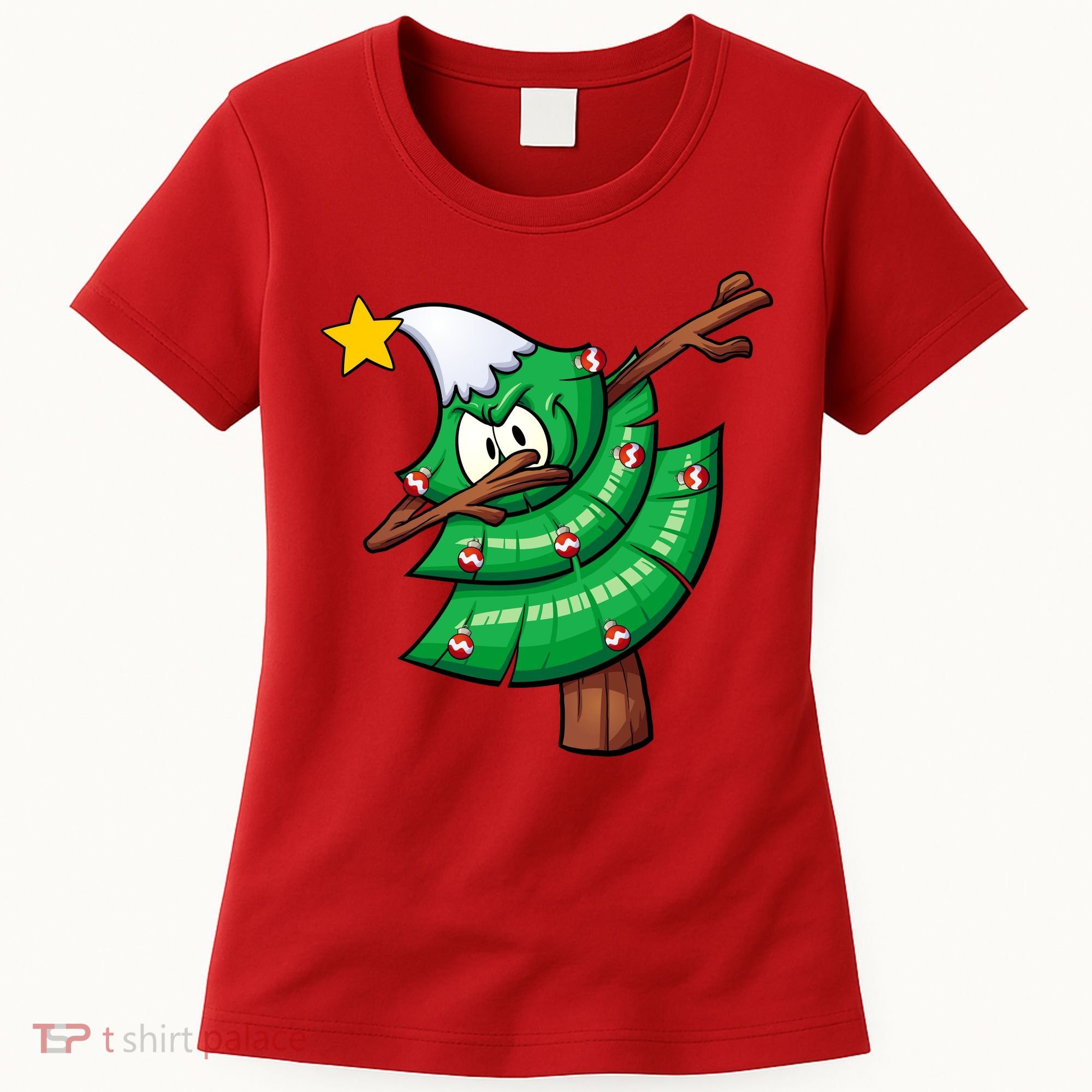 Dabbing Christmas Tree Women's T-Shirt