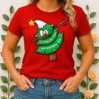 Dabbing Christmas Tree Women's T-Shirt thumb 2