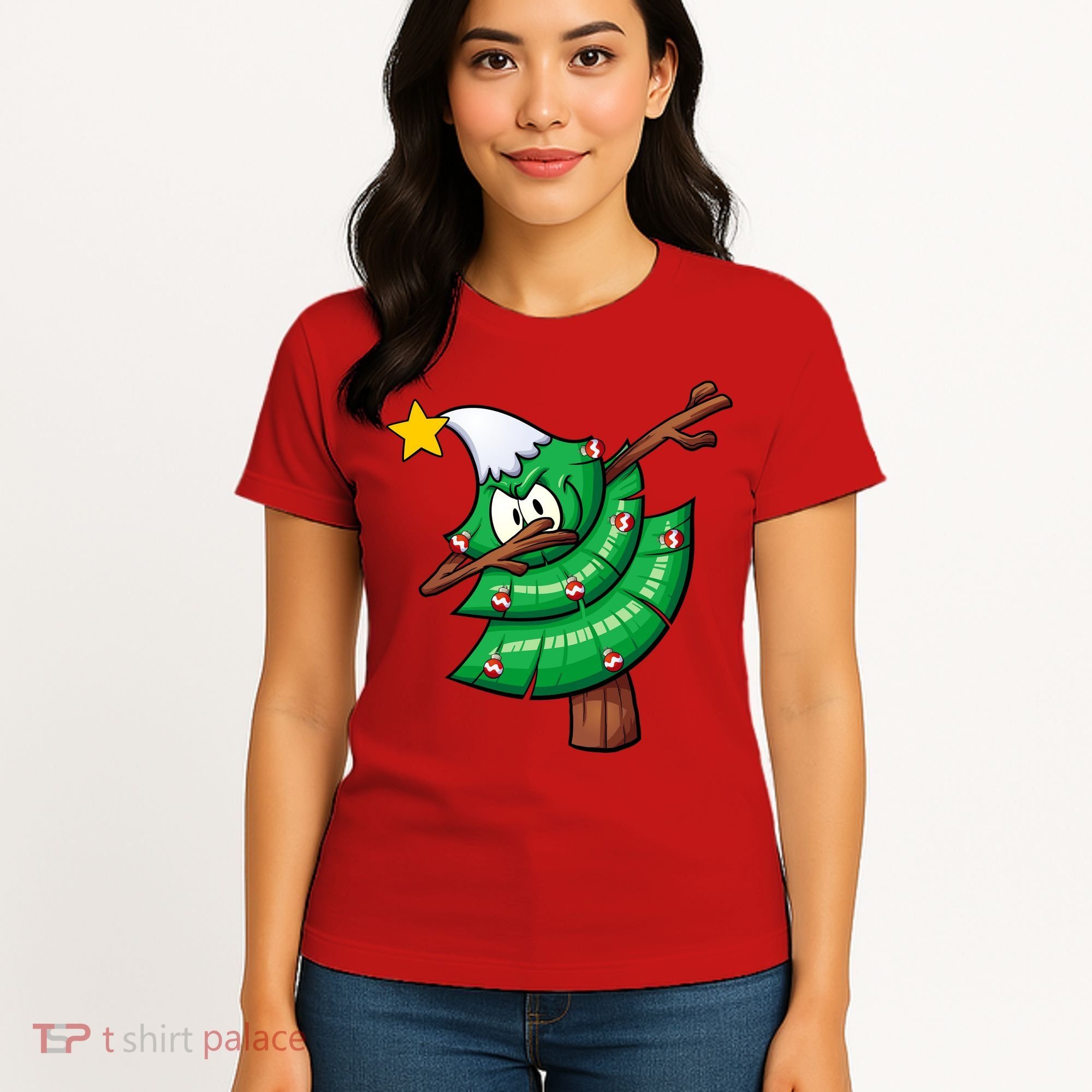 Dabbing Christmas Tree Women's T-Shirt