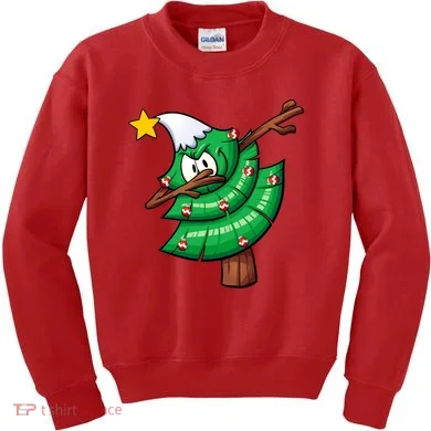 Dabbing Christmas Tree Kids Sweatshirt