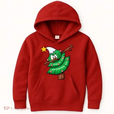 Dabbing Christmas Tree Kids Hoodie