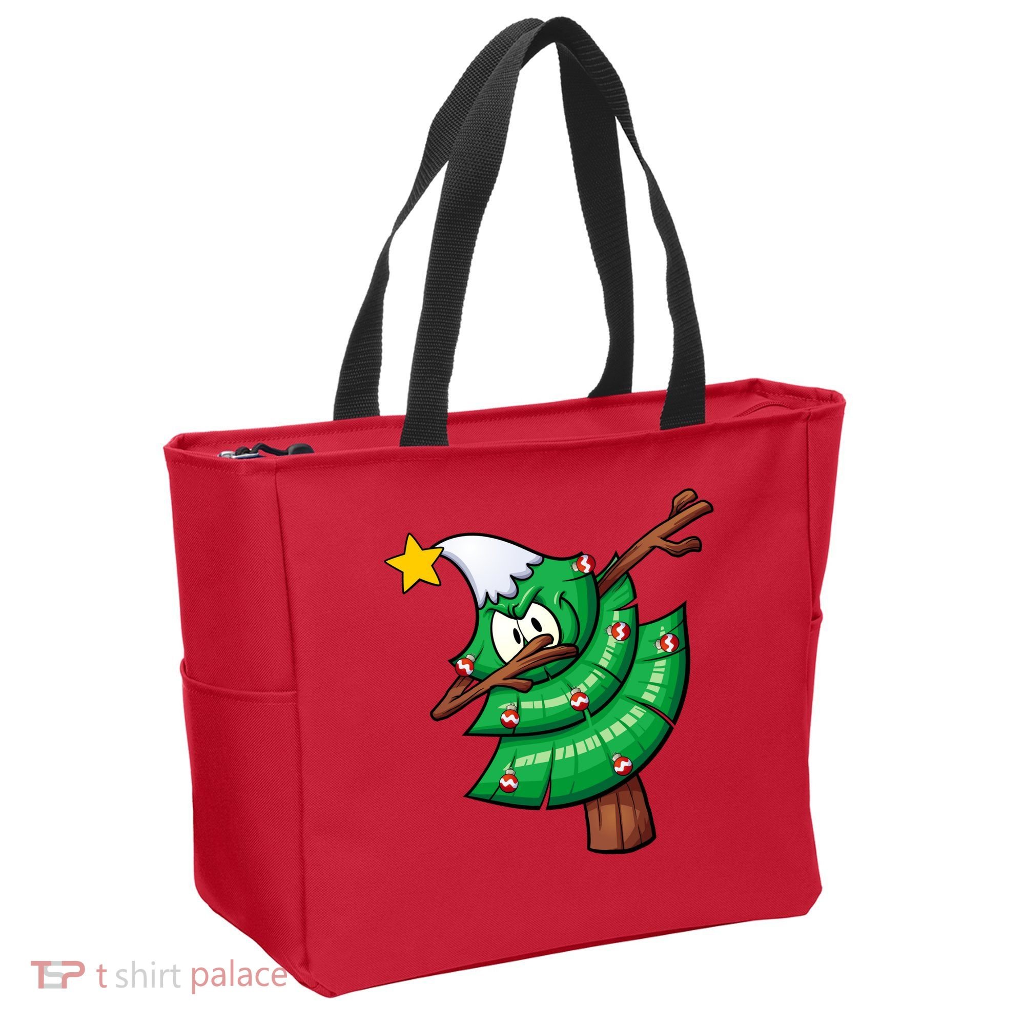 Dabbing Christmas Tree Tote Bag