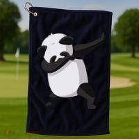 Dabbing Dab Panda Golf Towel thumb 1