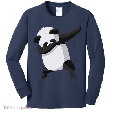 Dabbing Dab Panda Kids Long Sleeve Shirt