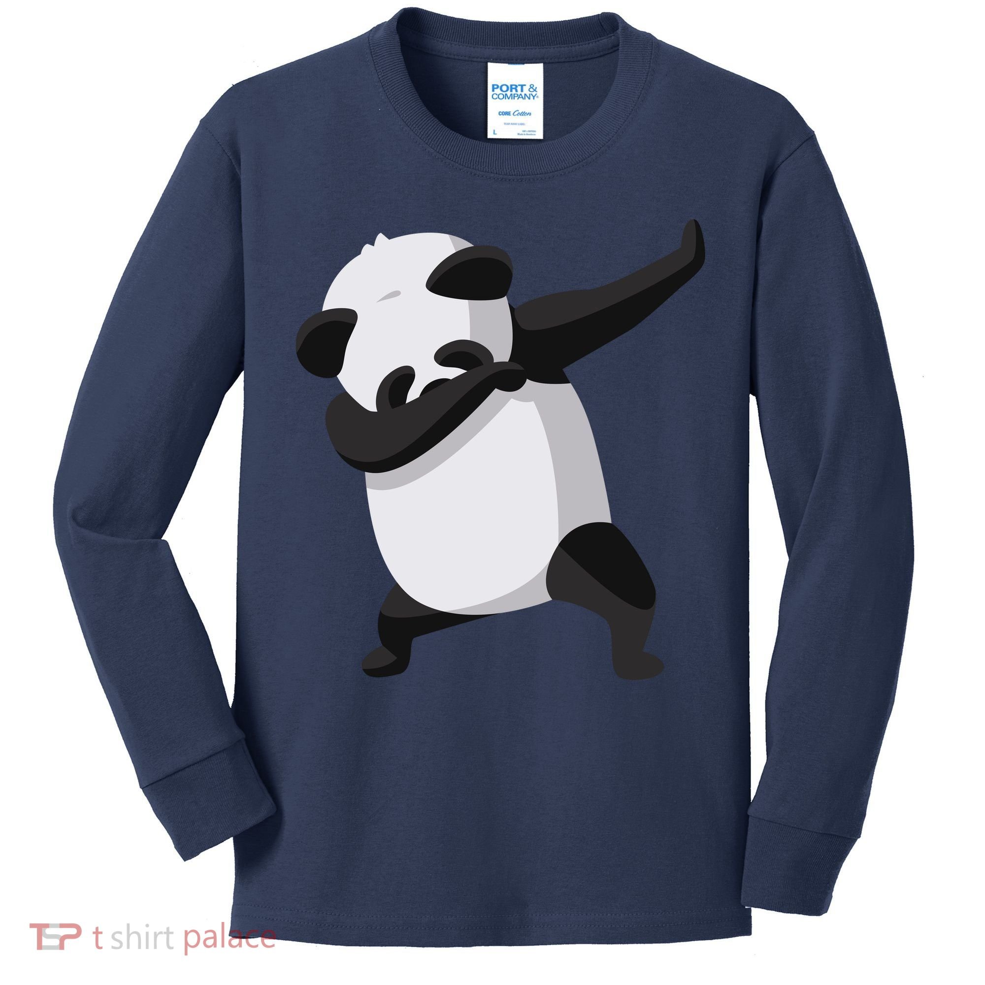 Dabbing Dab Panda Kids Long Sleeve Shirt
