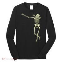 Dabbing Dab Skeleton Long Sleeve Shirt thumb 0