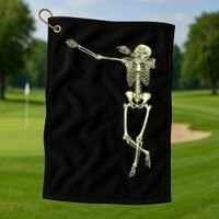 Dabbing Dab Skeleton Golf Towel thumb 1