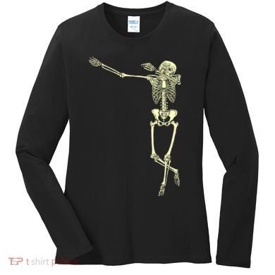 Dabbing Dab Skeleton Women's Long Sleeve Shirt