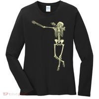 Dabbing Dab Skeleton Women's Long Sleeve Shirt thumb 0