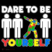 Dabbing Dare to be Yourself Autism Awareness Backpack thumb 2