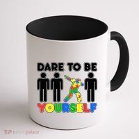 Dabbing Dare to be Yourself Autism Awareness Coffee Mug thumb 1