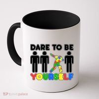 Dabbing Dare to be Yourself Autism Awareness Coffee Mug thumb 0
