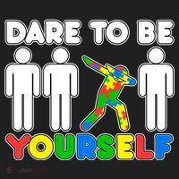 Dabbing Dare to be Yourself Autism Awareness Tumbler thumb 3