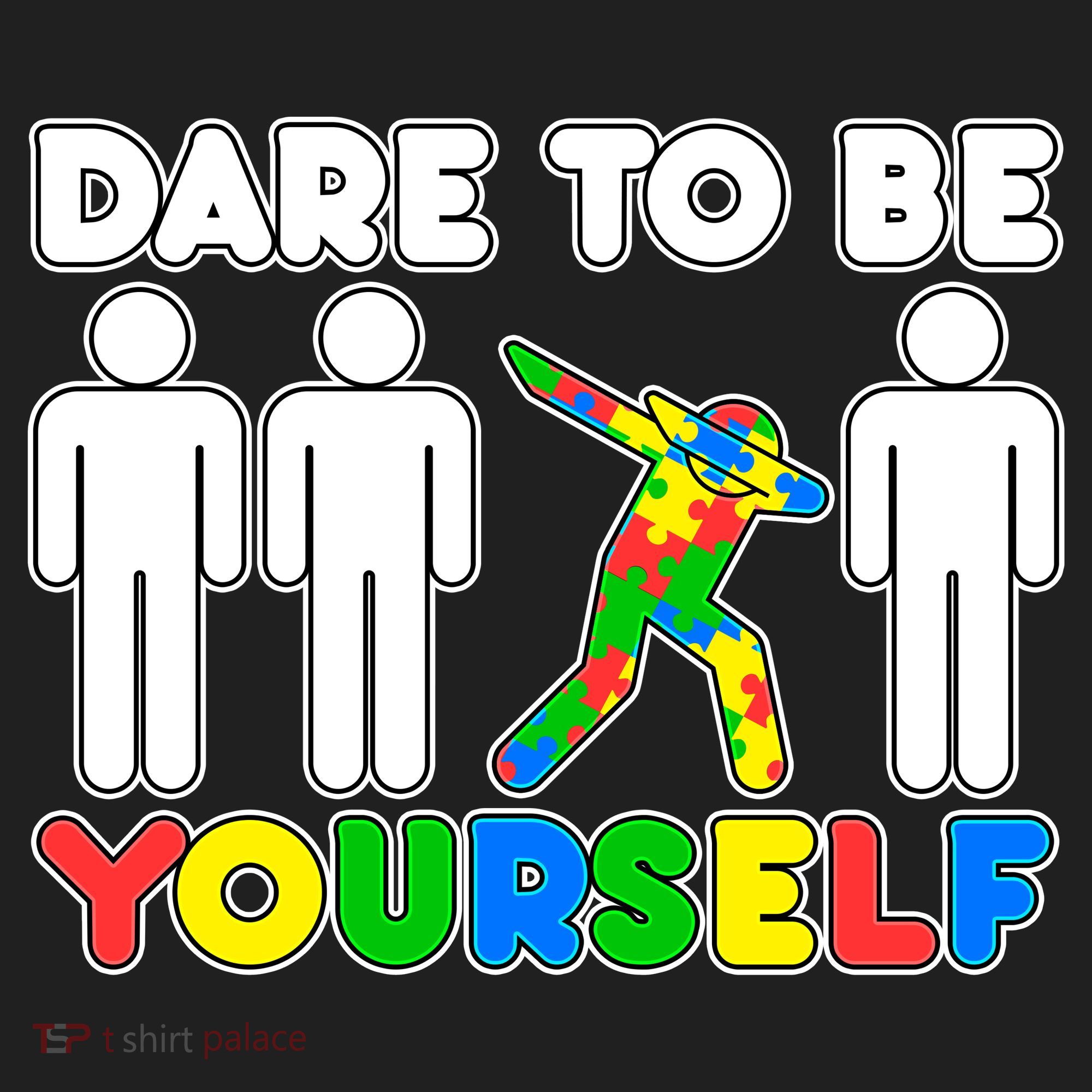 Dabbing Dare to be Yourself Autism Awareness Tumbler