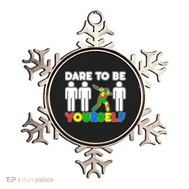 Dabbing Dare to be Yourself Autism Awareness Ornament