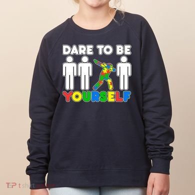 Dabbing Dare to be Yourself Autism Awareness Women's Sweatshirt