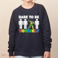 Dabbing Dare to be Yourself Autism Awareness Women's Sweatshirt thumb 0