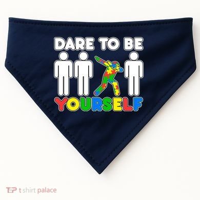 Dabbing Dare to be Yourself Autism Awareness USA-Made Doggie Bandana