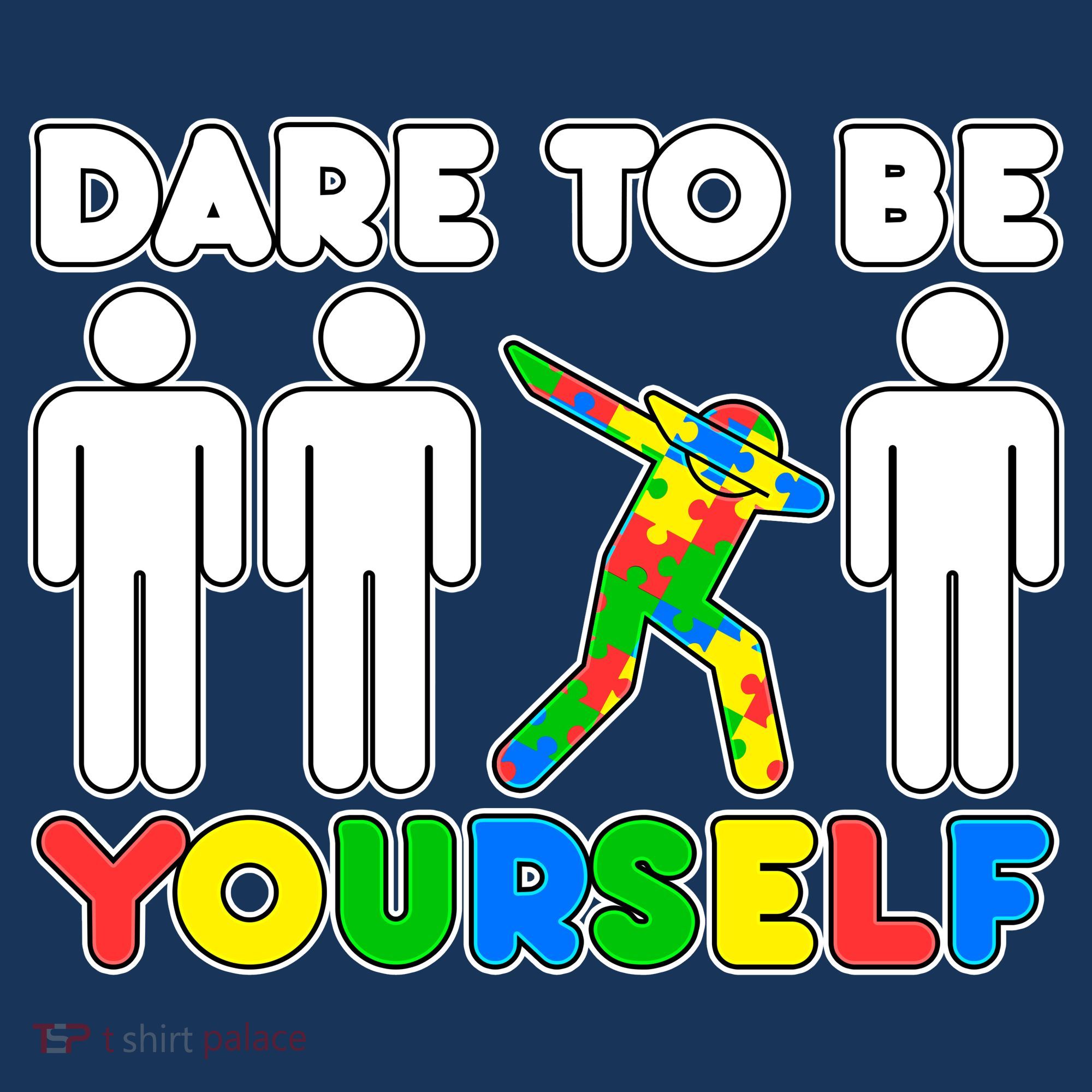 Dabbing Dare to be Yourself Autism Awareness Apron