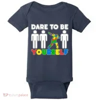 Dabbing Dare to be Yourself Autism Awareness Baby Bodysuit thumb 0