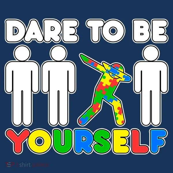 Dabbing Dare to be Yourself Autism Awareness Baby Bodysuit