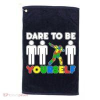 Dabbing Dare to be Yourself Autism Awareness Golf Towel thumb 0