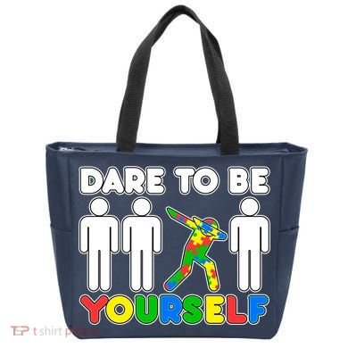 Dabbing Dare to be Yourself Autism Awareness Tote Bag