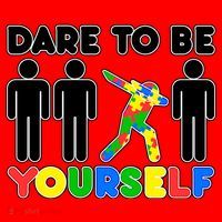 Dabbing Dare to be Yourself Autism Awareness Santa Hat thumb 1
