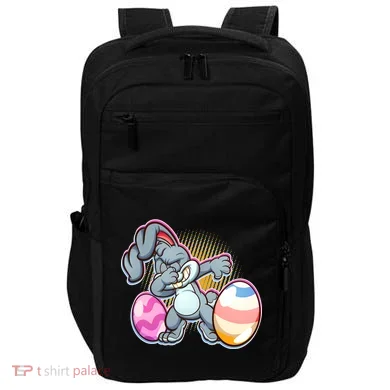 Dabbing Easter Bunny Impact Tech Backpack