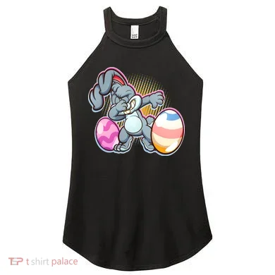 Dabbing Easter Bunny Women's Perfect Tri Rocker Tank