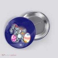 Dabbing Easter Bunny Button thumb 0