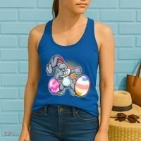 Dabbing Easter Bunny Women's Tank Top thumb 2