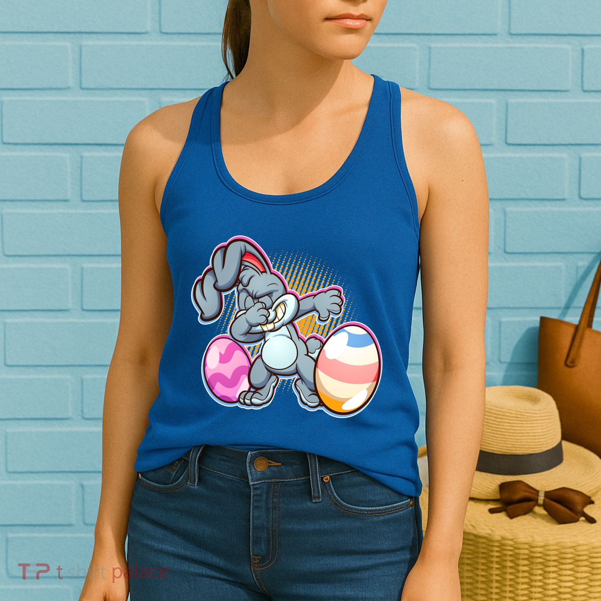 Dabbing Easter Bunny Women's Tank Top