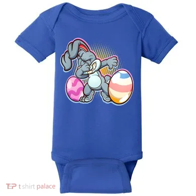 Dabbing Easter Bunny Baby Bodysuit