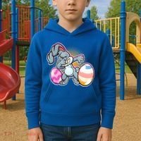 Dabbing Easter Bunny Kids Hoodie thumb 2