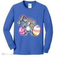 Dabbing Easter Bunny Kids Long Sleeve Shirt thumb 0