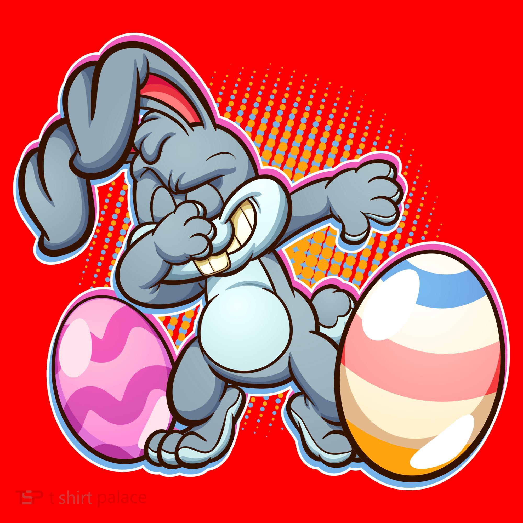 Dabbing Easter Bunny Santa Hat