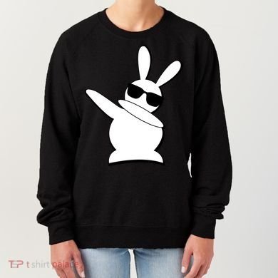 Dabbing Easter Bunny Waring Shades Women's Sweatshirt