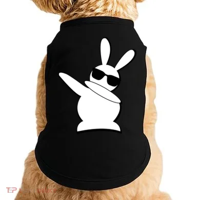 Dabbing Easter Bunny Waring Shades Doggie Tank
