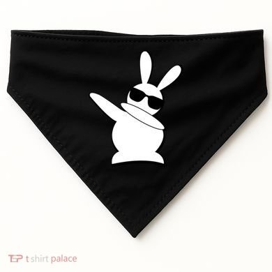 Dabbing Easter Bunny Waring Shades USA-Made Doggie Bandana