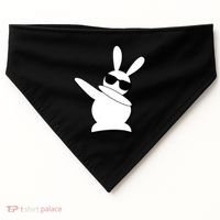 Dabbing Easter Bunny Waring Shades USA-Made Doggie Bandana thumb 0