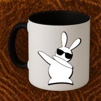 Dabbing Easter Bunny Waring Shades Coffee Mug thumb 2