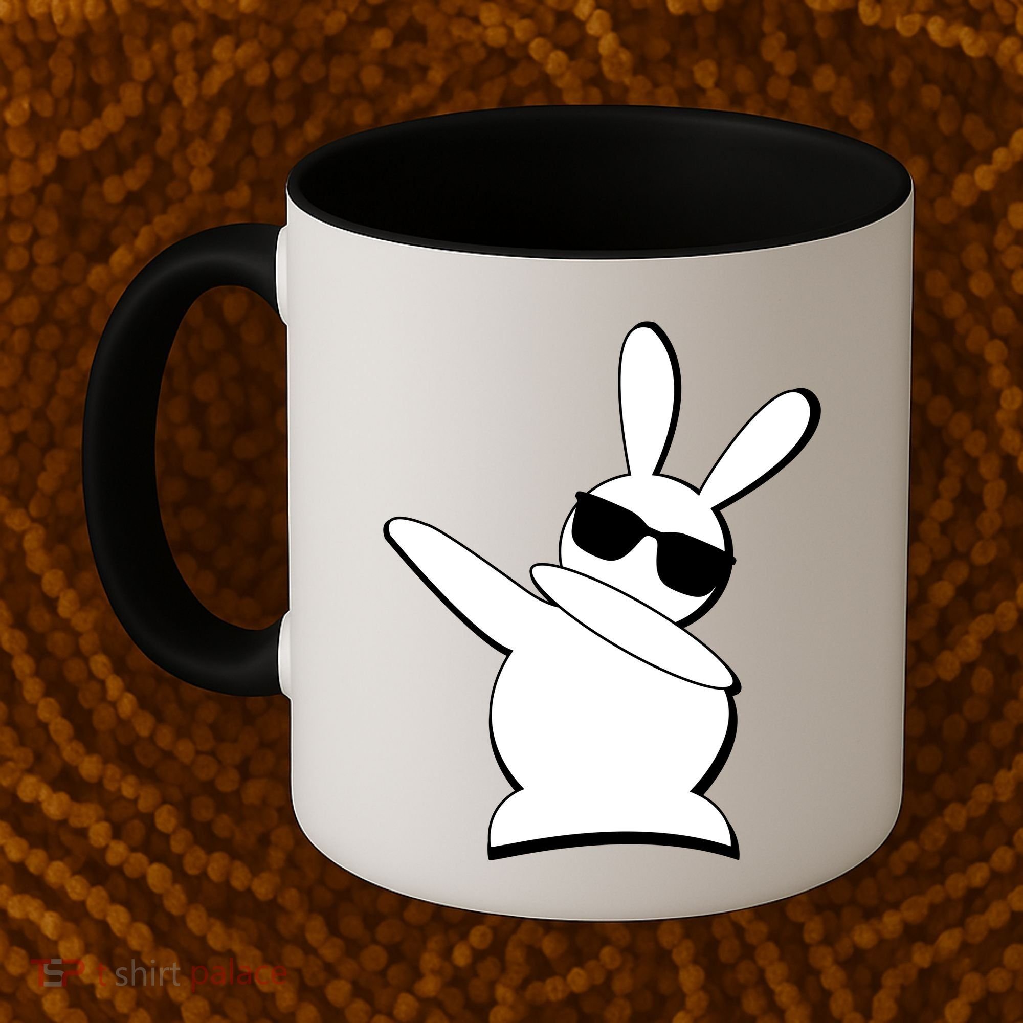Dabbing Easter Bunny Waring Shades Coffee Mug