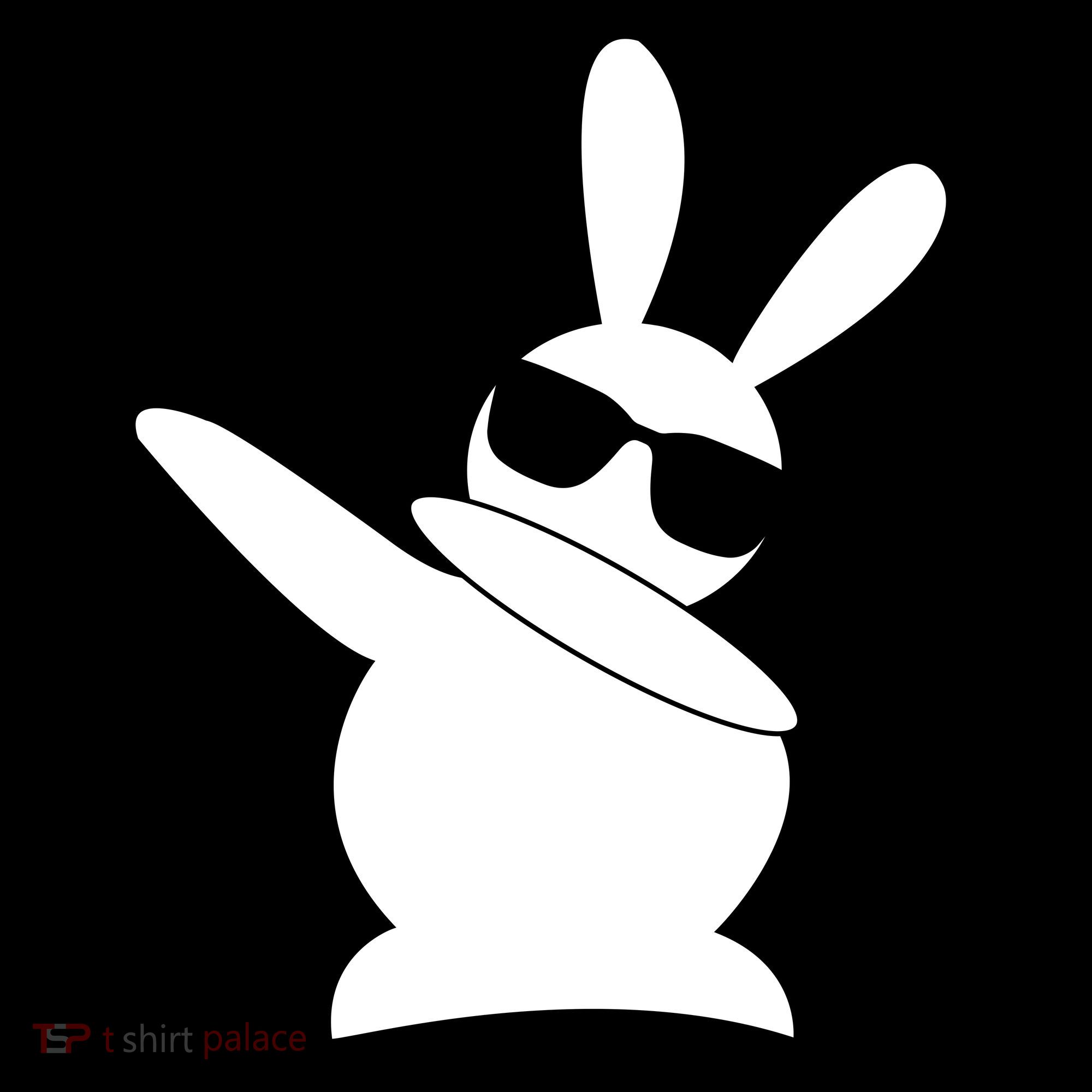 Dabbing Easter Bunny Waring Shades Ornament