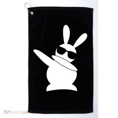 Dabbing Easter Bunny Waring Shades Golf Towel