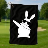 Dabbing Easter Bunny Waring Shades Golf Towel thumb 1