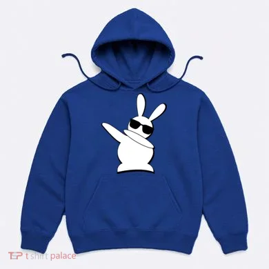 Dabbing Easter Bunny Waring Shades Hoodie