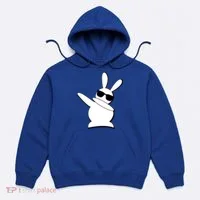 Dabbing Easter Bunny Waring Shades Hoodie thumb 0